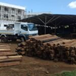Simba Umeme timber delivered to a construction site in Dar es Salaam